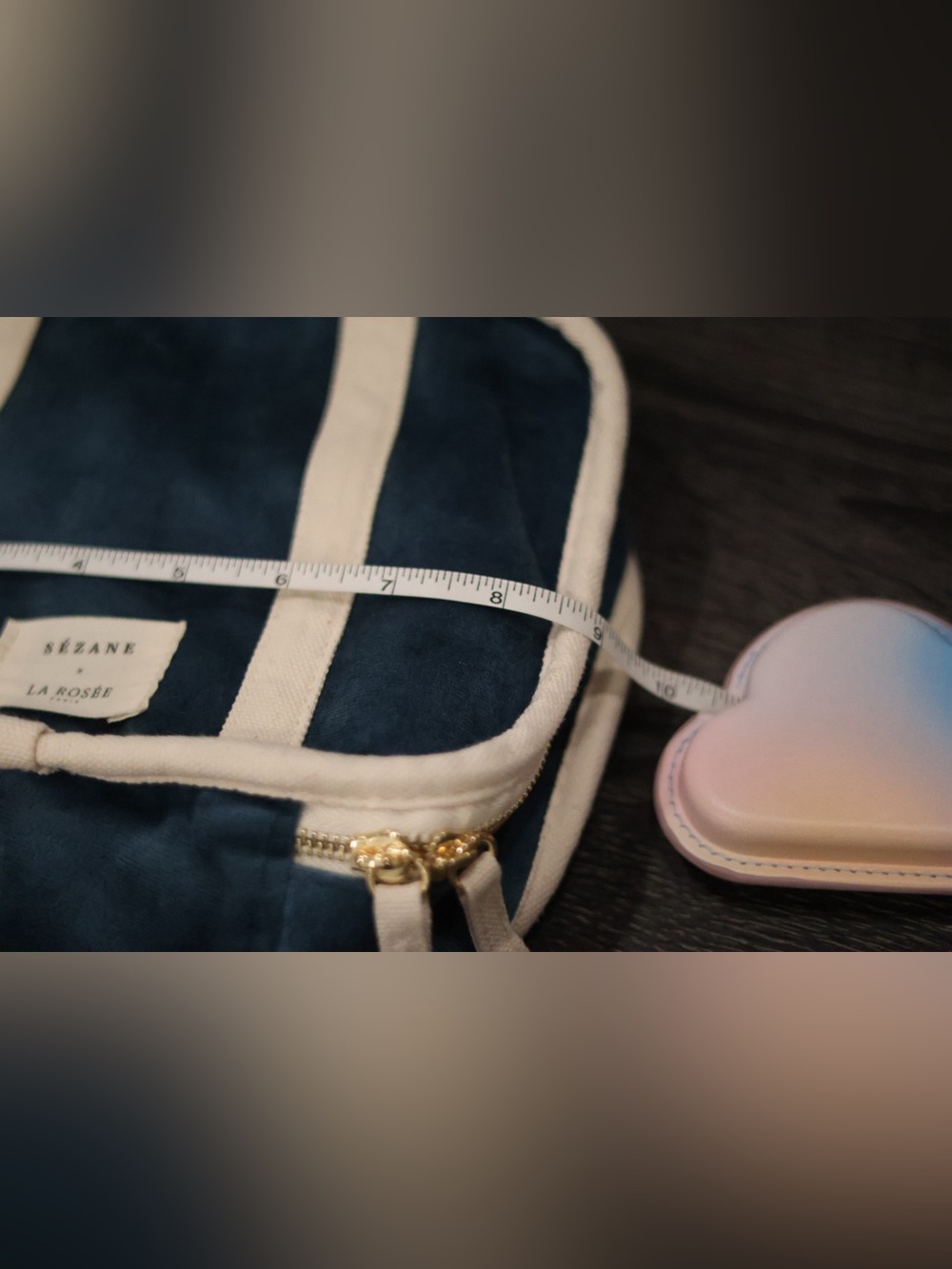 Sézane x La Rosée Limited Edition Blue Velvet Vanity Case - Picture 3 of 9